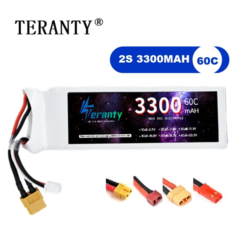 Drone Battery Lipo - 2S 7.4V LiPo Batterij 3300mAh 60C