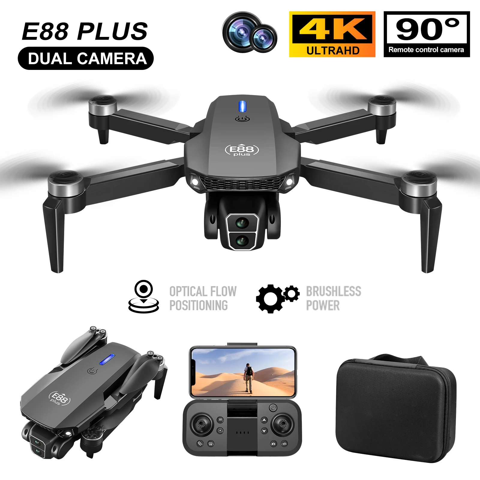 Nieuwe E88 Plus Quadcopter Dro - Drone Battery Box recensie en prijs
